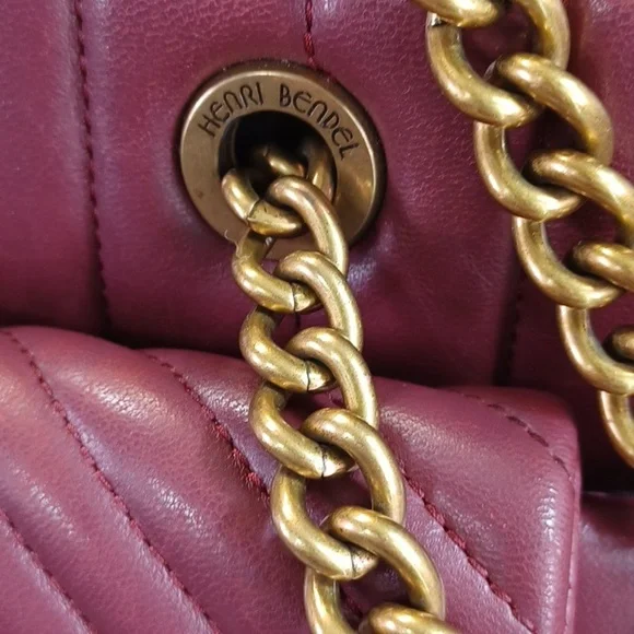 Henri Bendel 712 Zip Tote Laptop Bag  Burgundy - Picture 5 of 17